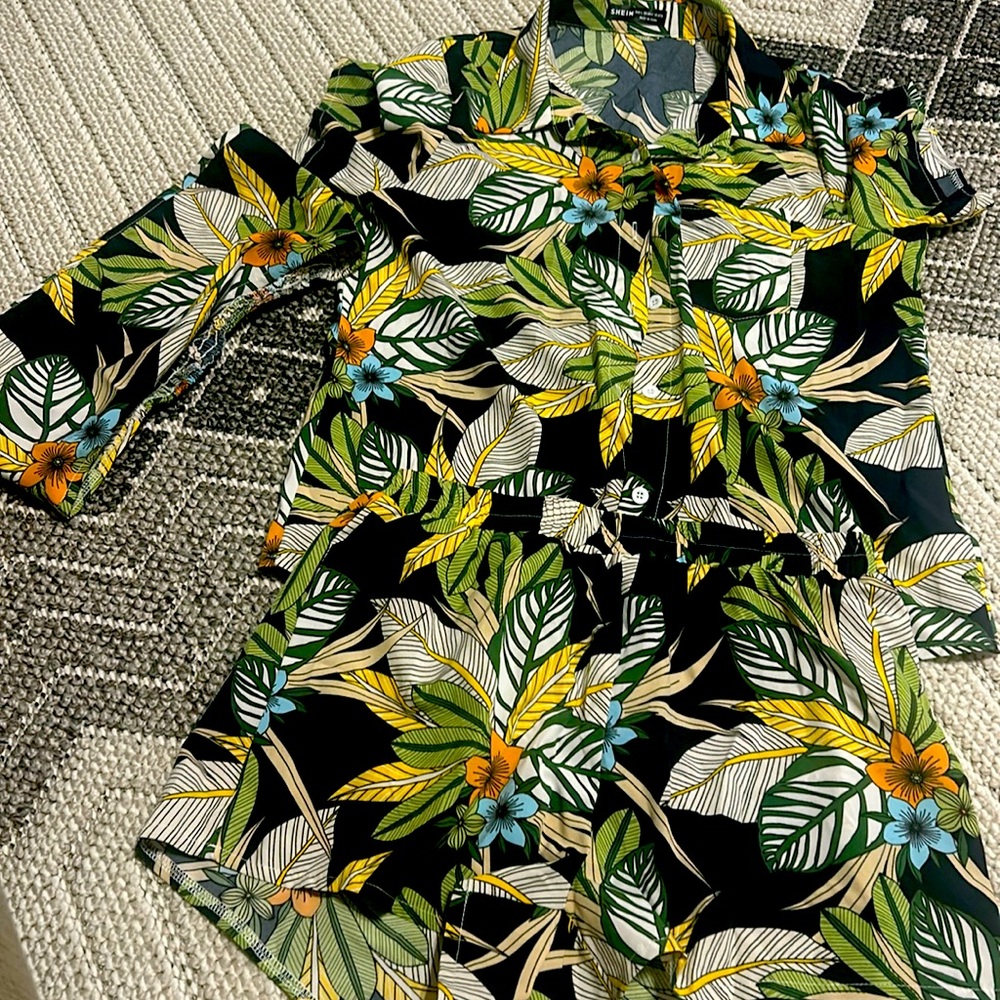 3 piece short set